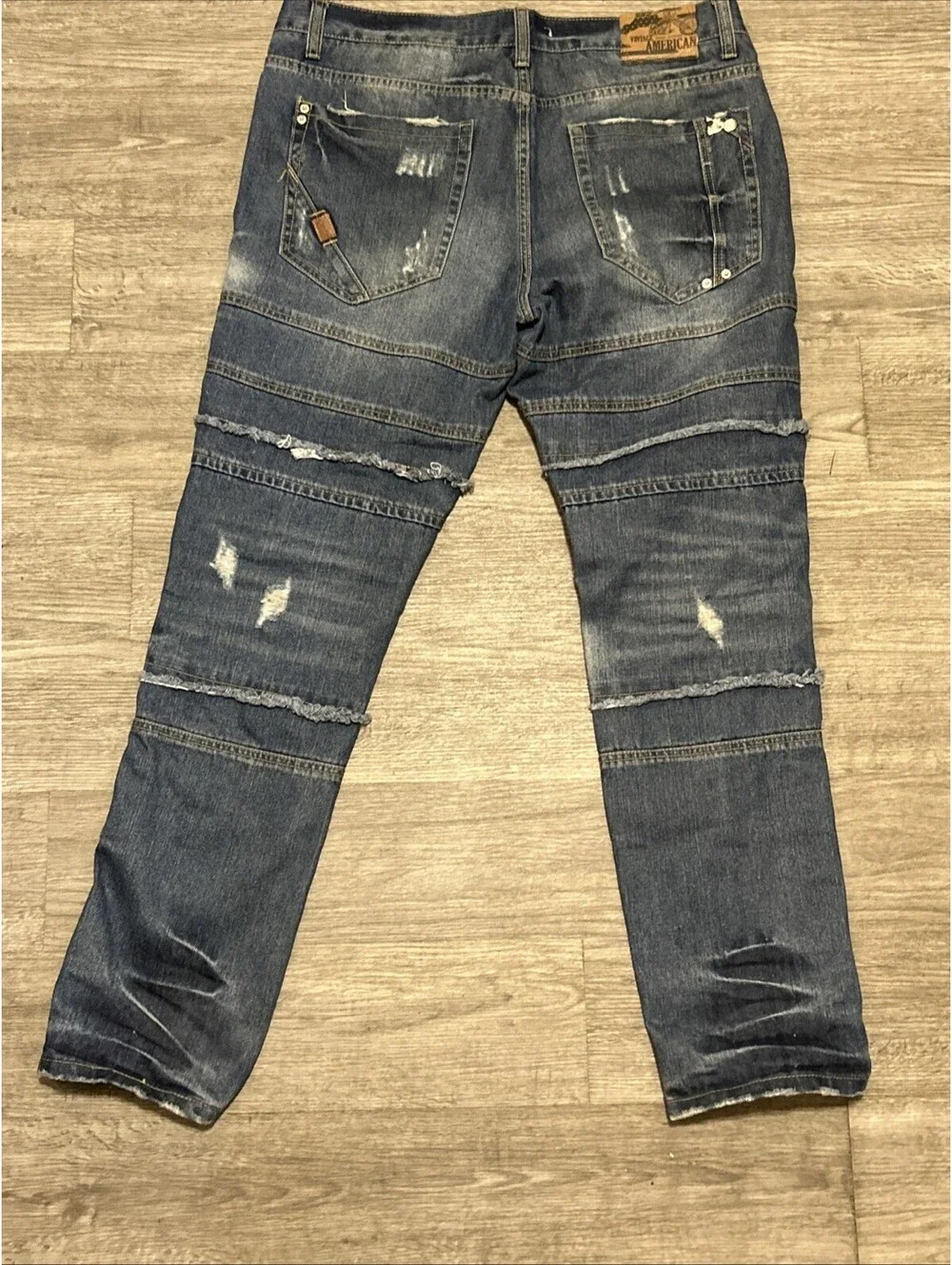 Denim Outpost Vintage Americana Jeans Mens 40X34 Blue Denim Distressed